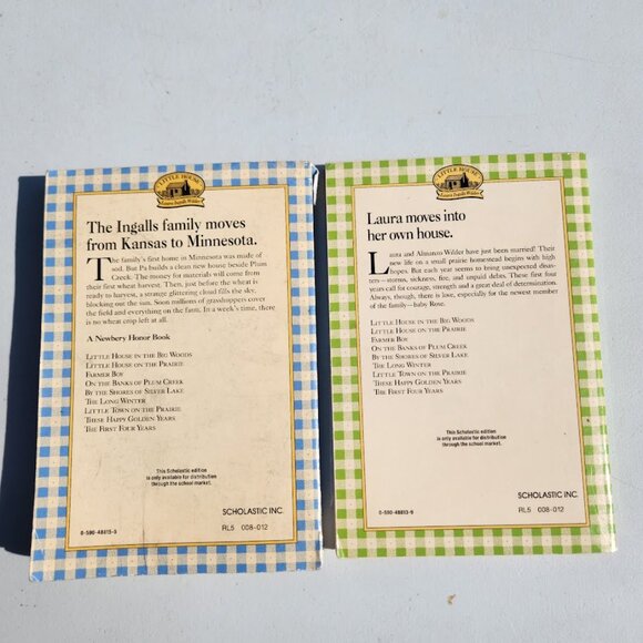 2 Book Bundle Lot Set Laura Ingalls Wilder Scholastic Chapter Books Young Adult - Picture 6 of 10